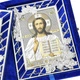 Икона "Святая Богородица и Спаситель" в бархате ажурные - изображение 4