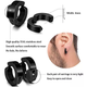Серьга клипс из стали без прокола черная - изображение 2