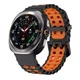 Перфорований ремінець broband Classic Color для Samsung Galaxy Watch Ultra (2025) – чорно-помаранчевий (силікон) - зображення 2