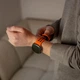 Перфорований ремінець broband Classic Color для Samsung Galaxy Watch Ultra (2025) – помаранчево-чорний (силікон) - зображення 7