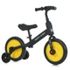 Детский велосипед-беговел MBB 1012-4 2в1 PROFI KIDS 12" с педалями и дополнительными колёсами, черно-желтый - изображение 3