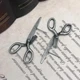 Серьги Ножницы из бижутерного сплава с застежкой пусет, Серебристый - изображение 7