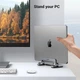 Вертикальна підставка для ноутбука UGREEN LP258 Vertical Laptop Stand. Space gray - зображення 6
