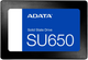 Dysk SSD ADATA Ultimate SU650 480GB 2.5" SATA III 3D NAND TLC (ASU650SS-480GT-R) - obraz 1