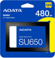 Dysk SSD ADATA Ultimate SU650 480GB 2.5" SATA III 3D NAND TLC (ASU650SS-480GT-R) - obraz 5