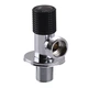 Кран кутовий кераміка SOLOMON EXCLUSIVE 1/2″X3/4″ 989 BLACK/CHROME ( 1шт.) - изображение 1