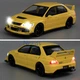 Машинка Mitsubishi Lancer Evolution 9 игрушка моделька металлическая коллекционная 15 см Желтый (9227668) - изображение 6