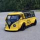 Машинка микроавтобус Volkswagen Transporter T1 игрушка моделька металлическая коллекционная 15 см Желтый (2965286) - изображение 8