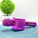 Микрофон беспроводной караоке bluetooth USB аккумулятор TF слот 25см Фиолетовый (L20) - изображение 6