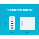 Адаптер сетевой XO GaN Desktop Fast Charger with 1.5M Power Cord L133 |3USB/3Type-C, 75W/3A, PD/QC| White - изображение 2