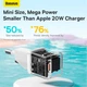 Адаптер мережевий Baseus GaN5 Fast Charger (mini) |1Type-C, 20W/3A, PD/QC| White - зображення 8