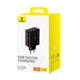 Адаптер сетевой Baseus Cube Pro Fast Charger |1USB/2Type-C, 65W/3A, PD/QC| Black - изображение 14