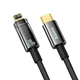 Кабель Baseus Type-C to Lightning Explorer Series Auto Power-Off Fast Charging Data Cable |1m, 20W| black - зображення 6