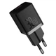Адаптер мережевий Baseus GaN5 Fast Charger (mini) |1Type-C, 30W/3A, PD/QC| (With C to C 100W 1m cable) Black - изображение 11