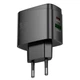 Адаптер мережевий HOCO Bright PD charger CS63A |1USB/1Type-C, 65W/3A| Колір Black - изображение 6