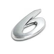 Емблема напис 6 для Mazda Хром 58х36 мм Пластикна скотче (Завод) - изображение 1