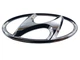 Емблема Hyundai Хюндай Хром 130х65мм пластик (на скотчі) - изображение 1
