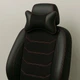Комплект модельных чехлов VelvetGuard от AMI.AUTO аригона с алькантарой чорные на Тойота C-HR (Toyota C-HR) - изображение 2