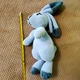Зайчик лавандовий дитяча м'яка в'язана іграшка сувенір подарунок hand made - зображення 6