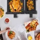 Прямокутні силіконові форми для подвійного аерогриля TEFAL Dual Easy Fry & Glill / XXL / Moulinex Dual Easy Fry багаторазові форми для випікання / м'яса / риби / овочів, 5.2 л + 3.1 л, 20.5х17 см і 20.5х10 см, 2 шт, сірі(122708534) - зображення 2