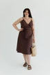 Платье на запах ART KNIT Шоколад, M 040470 - изображение 1