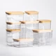Набір банок для сипучих продуктів з бамбуковою кришкою 8 штук Прозорий Yiwu HP-1303 - зображення 2