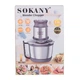 Чоппер-измельчитель с чашей на 3 л Стальной Sokany SK-7027 - изображение 7