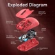 Игровая беспроводная мышь Attack Shark X6 Red - изображение 9