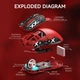 Игровая беспроводная мышь Attack Shark X11 Red - изображение 7
