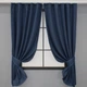 Комплект коротких штор VR-Textil Лен-блэкаут Лен Мешковина № 1360ш Темно-синий 130х170см 2 шт (35-0104) - изображение 1
