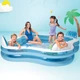 Надувной бассейн Intex Family Lounge Pool 229×229 см с сиденьями и подстаканниками - изображение 1