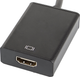 Adapter Lanberg VGA + mini-Jack 3.5 mm - HDMI 0.2 m Black (5901969411065) - obraz 2