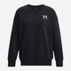 Свитшот оверсайз на флисе женский Under Armour UA Icon Fleece OS Crew 1379475-001 XS Черный (196883848669) - изображение 5