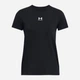Футболка длинная женская Under Armour UA Rival Core SS 1383648-001 S Черная (196885499661) - изображение 3