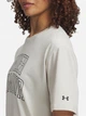 Футболка оверсайз длинная женская Under Armour Rival OS Campus Tee 6007883-110 S Бежевая (198632385524) - изображение 3