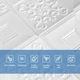 Потолочная панель белая Квадраты ПВХ 3Д 5 шт самоклеющаяся мягкая для потолка узоры завитки 700*700*6мм (114) SW-00000006-5шт - изображение 8