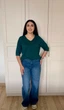 Светр INEDIT 10845 Dark-Green ONE SIZE - зображення 2