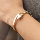 Жорсткий браслет "Змія" у жовтому золоті б05400 17 Онікс 17 - зображення 2