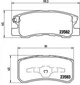 Колодки гальмові BREMBO P54031 Jeep Compass (MK49), Patriot; Chrysler SEBRING; Mitsubishi ASX, Grandis, Pajero, Outlander, Lancer; Dodge Caliber, Avenger; Citroen C4; Fiat Doblo; Hyundai H-1 MZ690346, MZ690183, MR510544 - зображення 1