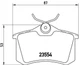 Гальмівні колодки BREMBO P85017 Audi A4, A6; Peugeot 208; Volkswagen Golf, Jetta, Polo, Passat, Vento; Seat Cordoba, Exeo; Renault Scenic, Megane, Espace; Skoda Superb; Citroen C3 1K0698451J, JZW698451B, 8E0698451L - зображення 1