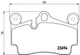 Гальмівні колодки BREMBO P85070 Porsche Cayenne; Audi Q7; Volkswagen Touareg 95535293906, 95535293905, 95535293903 - зображення 1