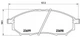 Гальмівні колодки BREMBO P56058 Nissan Navara, Qashqai, Murano, Pathfinder; Infiniti FX, M, Q, G, EX; Renault Kaleos DA060EB325, D10605X00A, D10601MF0A - зображення 1