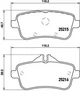 Колодки гальмівні BREMBO P50100 Mercedes M-Class, GLE-Class, GL-Class A0074208320, A0074208220, A0064206820 - зображення 1
