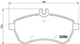 Колодки гальмівні BREMBO P50067 Mercedes C-Class, E-Class A0074205720, A0074205520, A0074201620 - зображення 1