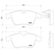 Гальмівні колодки BREMBO P61106 Peugeot 508, 407; Citroen C5 1609253180, 1610103780, 425403 - зображення 2
