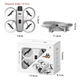 Мини квадрокоптер V66 с HD камерой FPV WiFi mini drone складной до 100 м 2 АКБ батарейки подарок - изображение 7