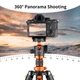 Легкий штатив із вуглецевого волокна K&F Concept O254C1+ BH-28L для фотокамери, висота 1,6м, вантажопідйомність 10кг (KF09.109) - зображення 7