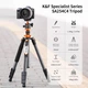 Легкий штатив із вуглецевого волокна K&F Concept O254C1+ BH-28L для фотокамери, висота 1,6м, вантажопідйомність 10кг (KF09.109) - зображення 8