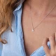 Серебряное колье с буквой В 18617в Онікс 47 - изображение 4