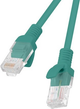 Patchcord Lanberg Cat 5e UTP 0.5 m Green (PCU5-10CC-0050-G) - obraz 2